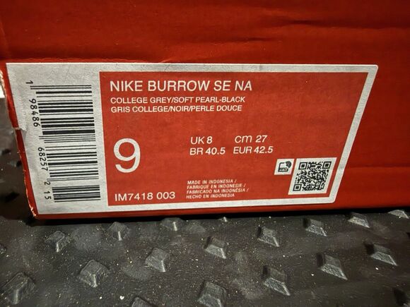 Size 9 Nike Burrow SE NA Black Anthracite Mens IM7418-002 main image 6